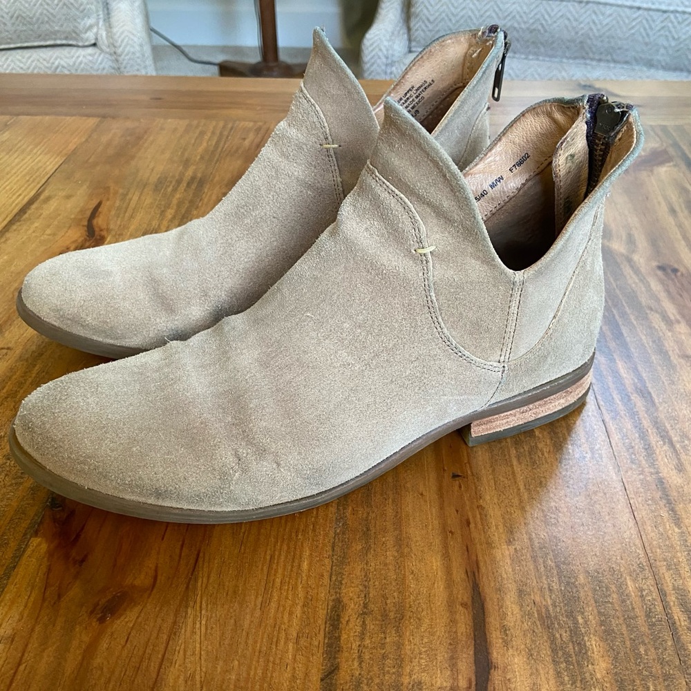 Born Suede Booties Tan size 8.5